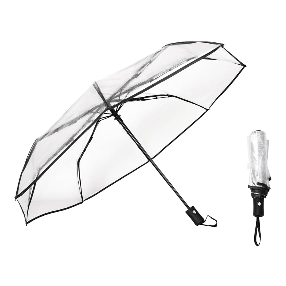 Clear Umrella, Transparent Folding Automatic Open Close